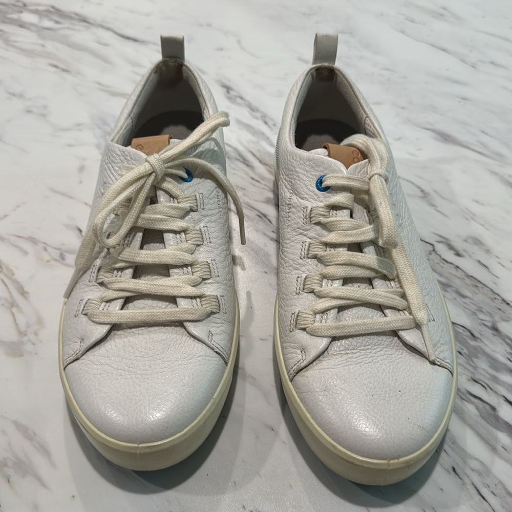 Ecco Women’s Soft Golf Shoes White/Metallic Wide Size‎ US 9/9.5 EU 40